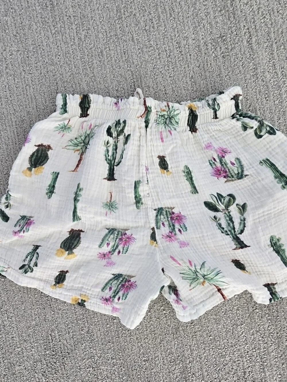 Boutique Cactus Print Set - Top & Shorts With Pockets